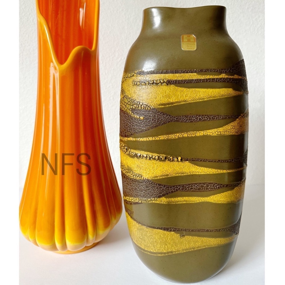 SOLD Ⓜ️ | Vintage 1970’s MCM Royal Haeger Free Form Earth Wrap Pottery Vase